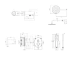 خرید شیر حمام توکار روگن شودر تیپ چهار brass