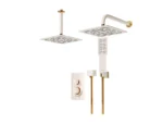 قیمت شیر حمام توکار شودر رومر تیپ سه شیری طلایی brass