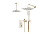 قیمت شیر حمام توکار شودر رومر تیپ چهار شیری طلایی brass