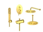 قیمت شیر حمام توکار شودر مدل روگن طلایی تیپ 4 brass