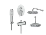 قیمت شیر حمام توکار شودر مدل روگن کروم مات تیپ 4 brass