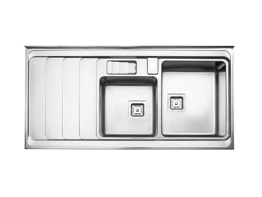 سینک استیل البرز مدل 856 روکار قیمت سینک استیل البرز کد 856 روکار لگن راست