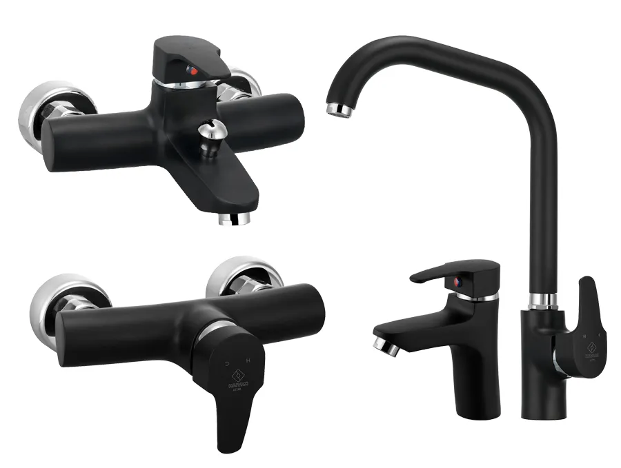 ست شیرآلات کاویان مدل آنیتا مشکی قیمت ست شیرآلات کاویان مدل آنیتا مشکی