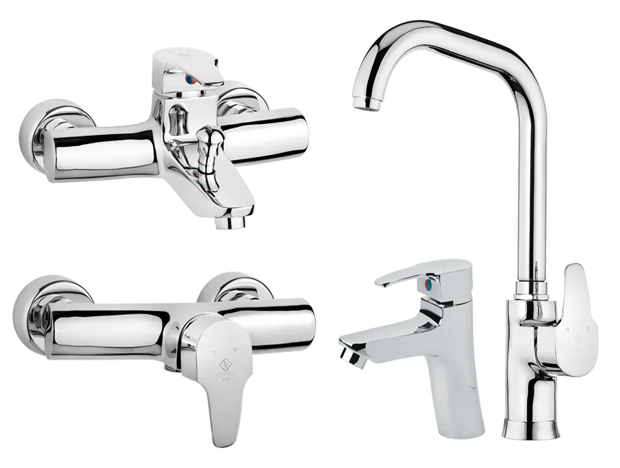 ست شیرآلات کاویان مدل آنیتا ست شیرآلات کاویان مدل آنیتا کروم