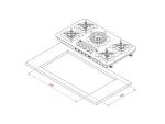 قیمت گاز کن مدل اپل سفید apple w صفحه ای