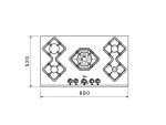 مشخصات اجاق گاز صفحه ای بیمکث مدل 5090