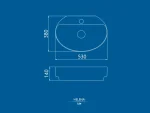 مشخصات روشویی رو کابینتی مدل هلنا چینی کرد