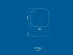 روشویی رو کابینتی کرد آنتوریوم شیر دار