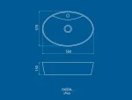 مشخصات روشویی روکابینتی کرد مدل پاپیتال