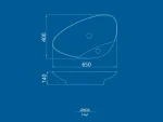 مشخصات سنگ روشویی رو کابینتی لیندا چینی کرد