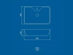 مشخصات سنگ روشویی رو کابینتی کرد مدل تولیپ