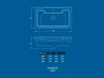 مشخصات سنگ روشویی رو کابینتی کرد مدل مگنولیا