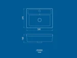 مشخصات سنگ روشویی رو کابینتی کرد مدل ورونیا