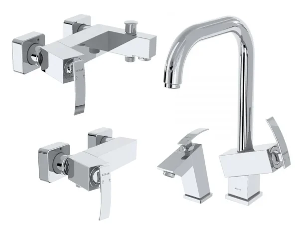 قیمت ست شیرآلات کلار مدل سوپر فلت کروم