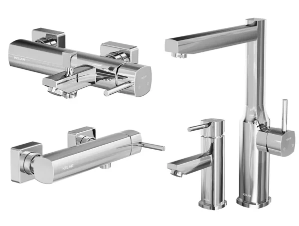 قیمت ست شیرآلات کلار مدل کیان کروم