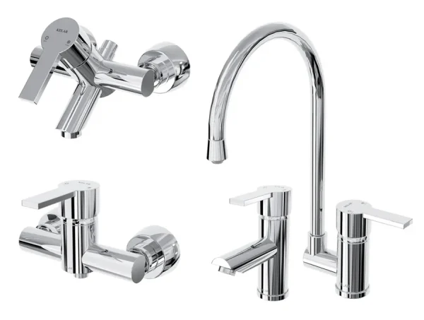 قیمت ست شیرآلات کلار مدل نیو آریا کروم