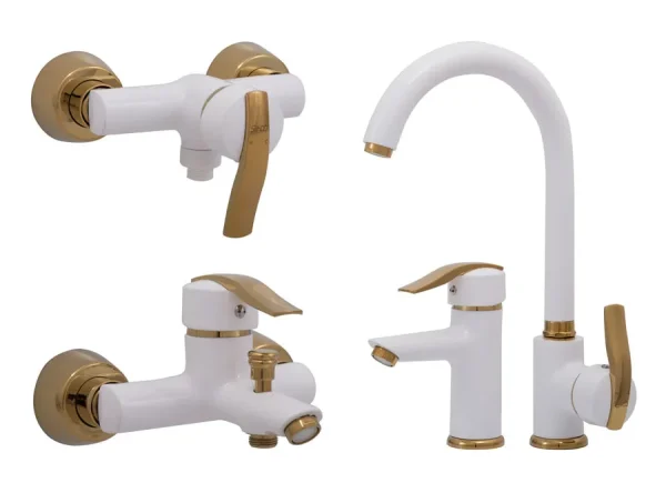 قیمت ست شیرآلات سیتکو مدل 526 سفید طلایی